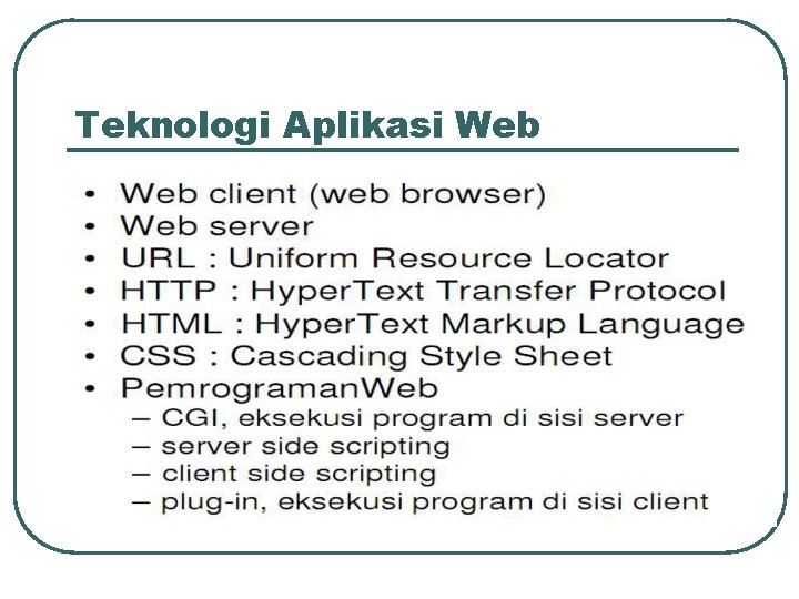 Teknologi Aplikasi Web 