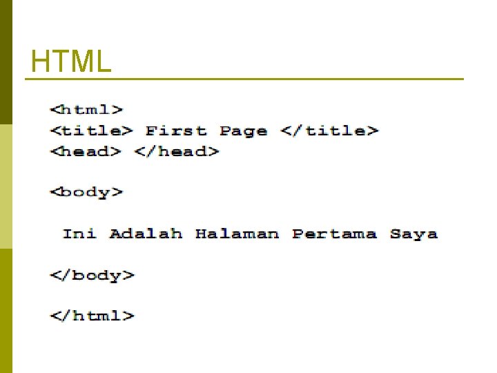 HTML 