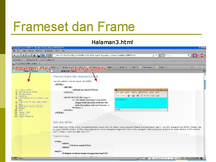 Frameset dan Frame Halaman 3. html 