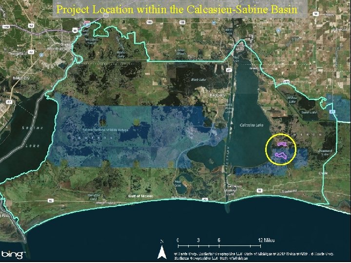 Project Location within the Calcasieu-Sabine Basin 