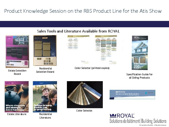 Product Knowledge Session on the RBS Product Line for the Atis Show Sales Tools