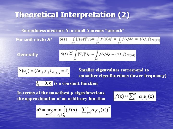 Theoretical Interpretation (2) Smoothness measure S: a small S means “smooth” For unit circle Theoretical Interpretation (2) Smoothness measure S: a small S means “smooth” For unit circle