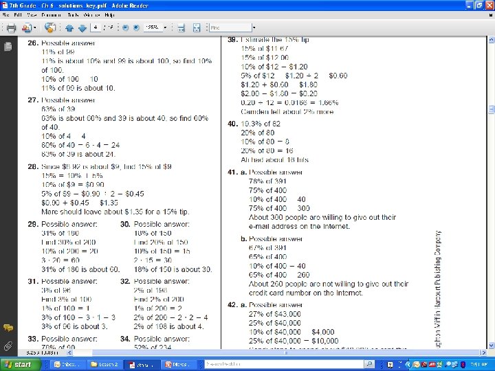 6 -2 Estimating with Percents 