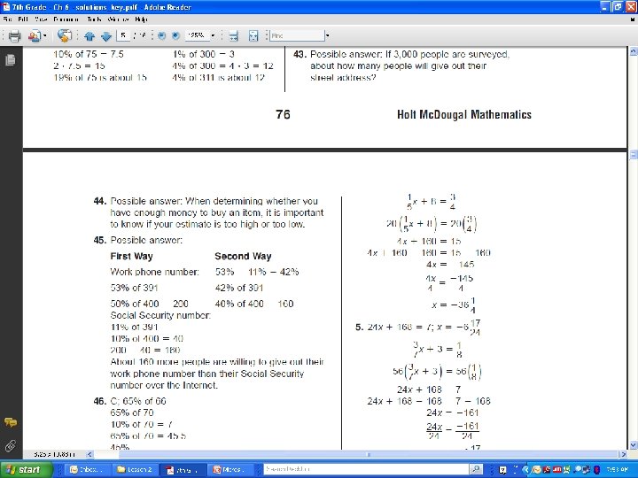 6 -2 Estimating with Percents 