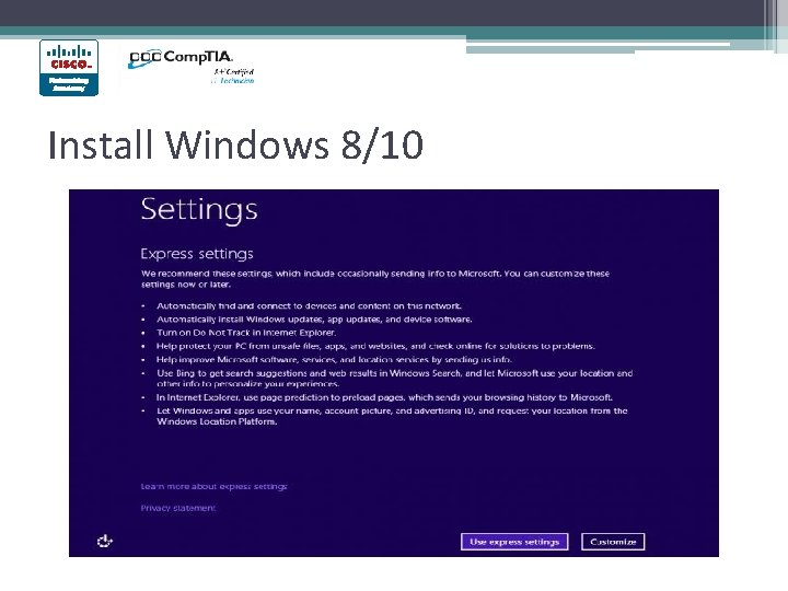Install Windows 8/10 