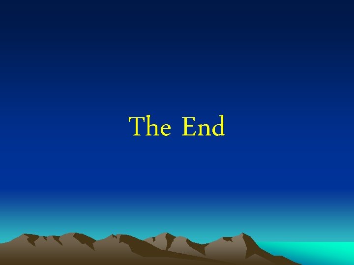 The End 