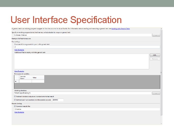 User Interface Specification 