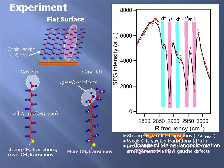 Experiment Flat Surface Curved surface + - r+ d FR r - Chain length