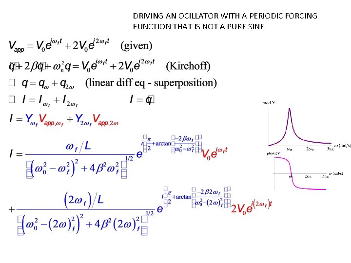 DRIVING AN OCILLATOR WITH A PERIODIC FORCING FUNCTION THAT IS NOT A PURE SINE