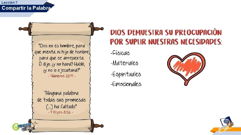 Lección 7 Compartir la Palabra 20 20 20 