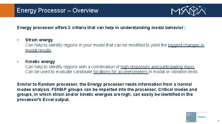 Energy Processor – Overview Energy processor offers 2 criteria that can help in understanding