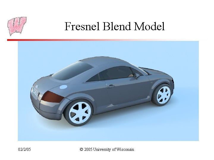 Fresnel Blend Model 02/2/05 © 2005 University of Wisconsin 