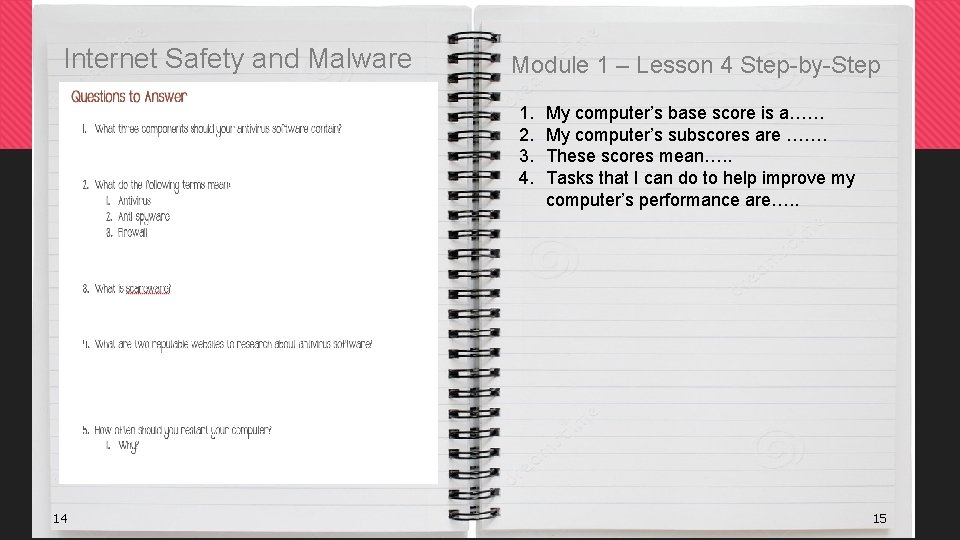 Internet Safety and Malware Module 1 – Lesson 4 Step-by-Step 1. 2. 3. 4. Internet Safety and Malware Module 1 – Lesson 4 Step-by-Step 1. 2. 3. 4.
