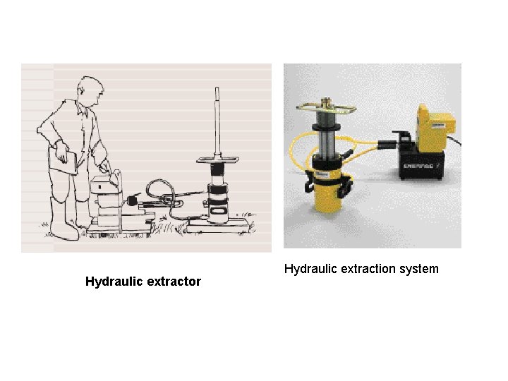 Hydraulic extractor Hydraulic extraction system 