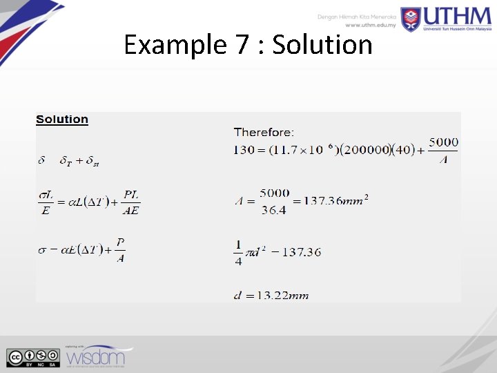 Example 7 : Solution 