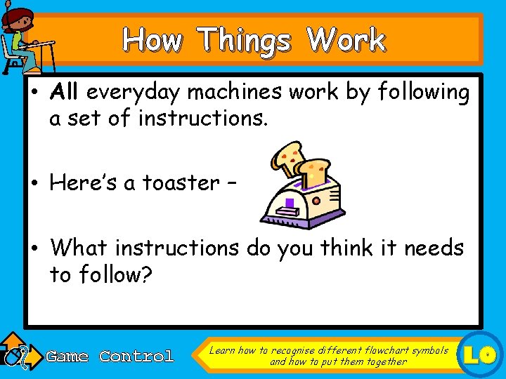 How Things Work • All everyday machines work by following a set of instructions.