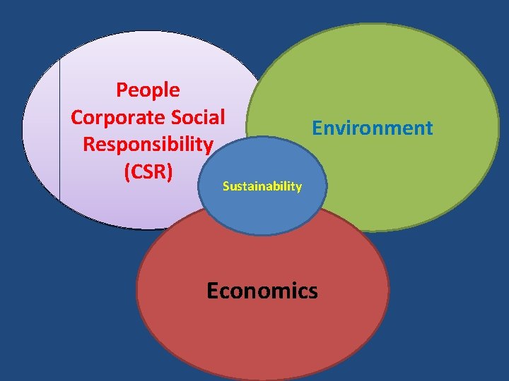 People Corporate Social Responsibility (CSR) Environment Sustainability Economics 