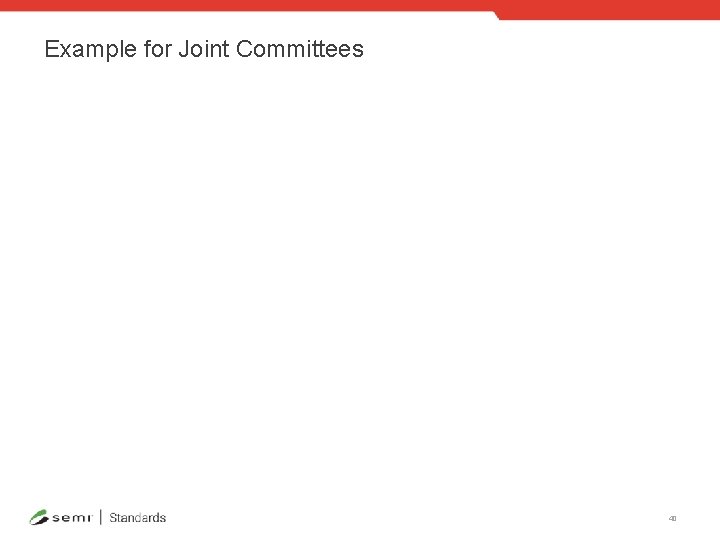 Example for Joint Committees 40 