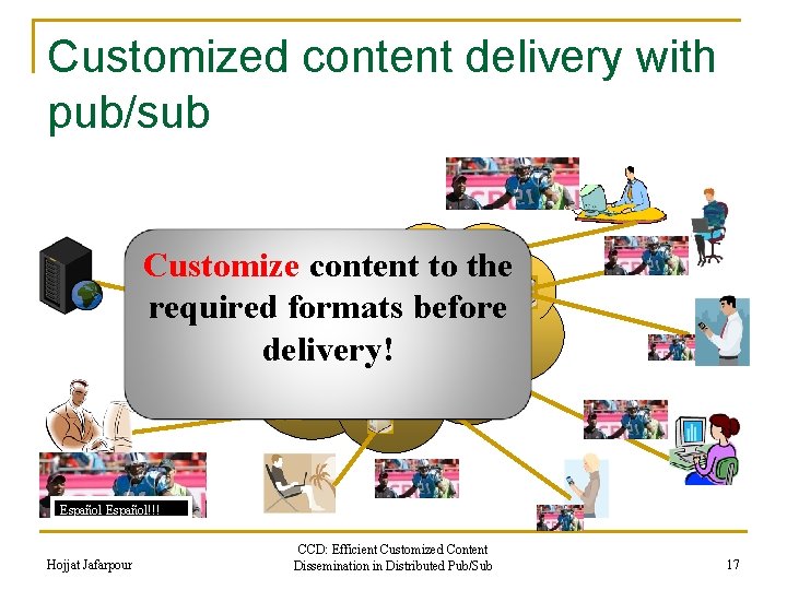 Customized content delivery with pub/sub Customize content to the required formats before delivery! Español!!!