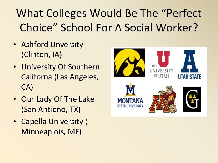 What Colleges Would Be The “Perfect Choice” School For A Social Worker? • Ashford