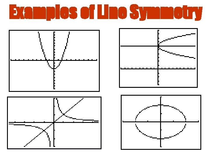 Examples of Line Symmetry 