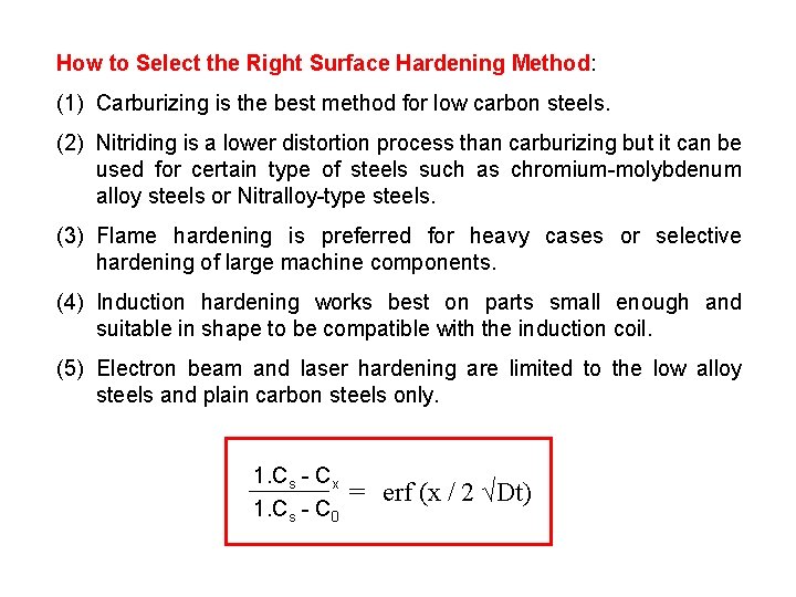 How to Select the Right Surface Hardening Method: (1) Carburizing is the best method