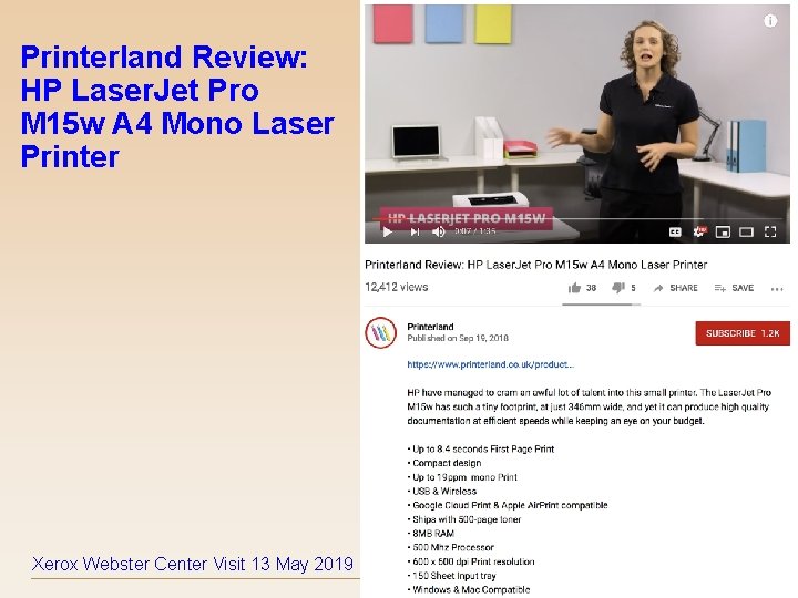 Printerland Review: HP Laser. Jet Pro M 15 w A 4 Mono Laser Printer