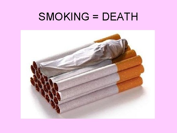 SMOKING = DEATH 