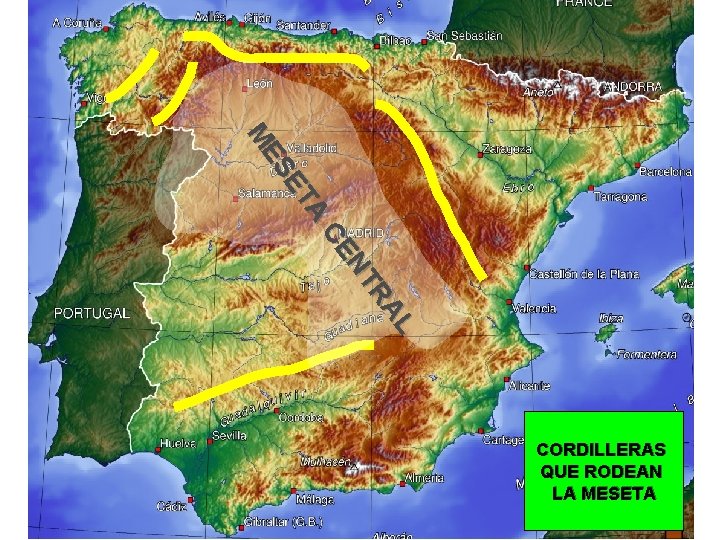 A ET ES M L RA NT CE CORDILLERAS QUE RODEAN LA MESETA 