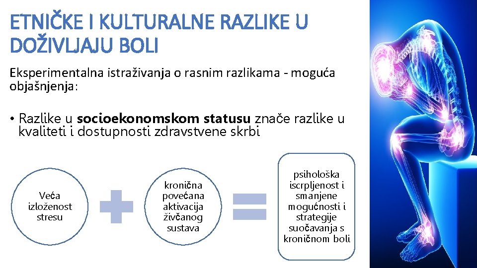 ETNIČKE I KULTURALNE RAZLIKE U DOŽIVLJAJU BOLI Eksperimentalna istraživanja o rasnim razlikama - moguća