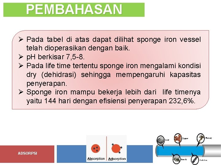 PEMBAHASAN Ø Pada tabel di atas dapat dilihat sponge iron vessel telah dioperasikan dengan