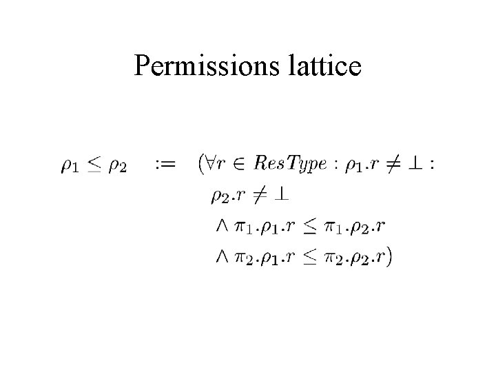 Permissions lattice 