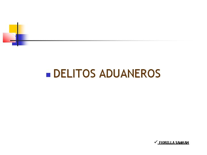  DELITOS ADUANEROS FIORELLA SAMHAN 