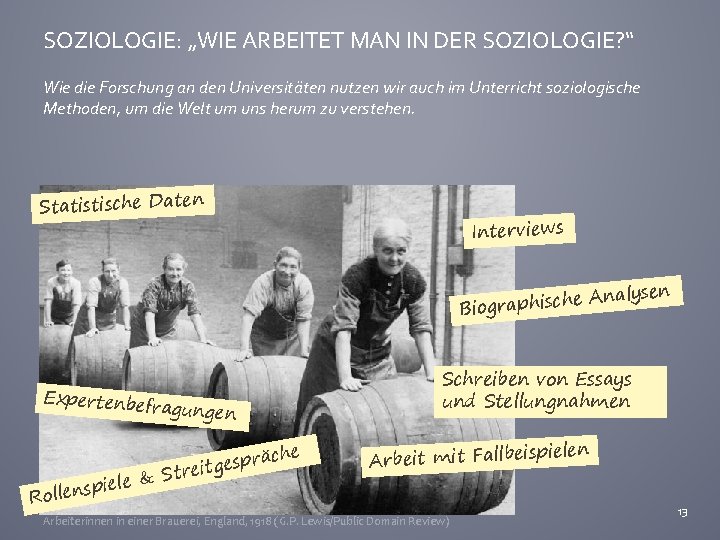 SOZIOLOGIE: „WIE ARBEITET MAN IN DER SOZIOLOGIE? “ Wie die Forschung an den Universitäten