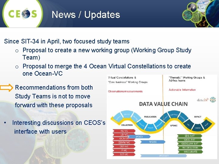 News / Updates Since SIT-34 in April, two focused study teams o Proposal to
