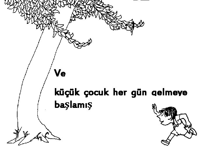 Ve küçük çocuk her gün gelmeye başlamış 