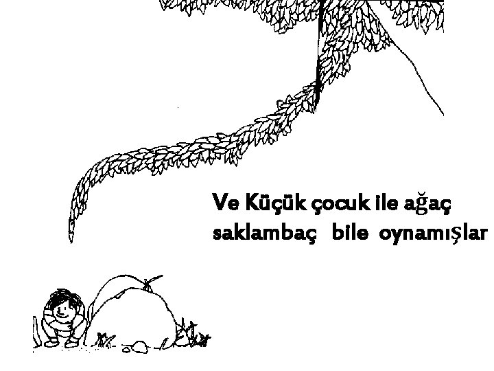 Ve Küçük çocuk ile ağaç saklambaç bile oynamışlar 