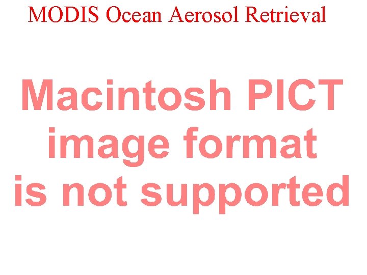 MODIS Ocean Aerosol Retrieval 