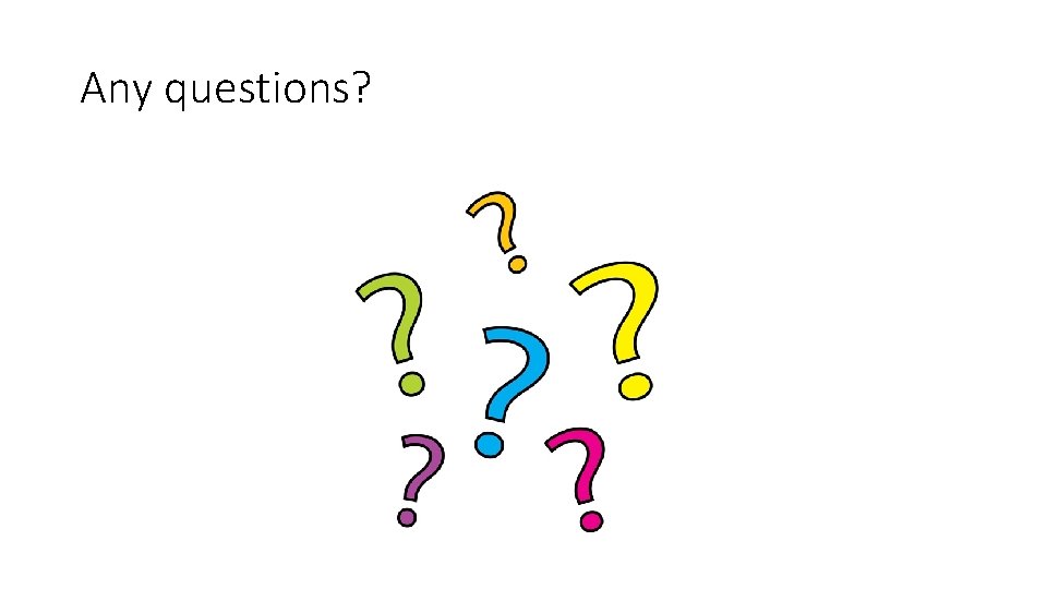 Any questions? 