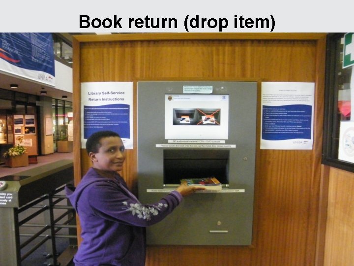 Book return (drop item) 