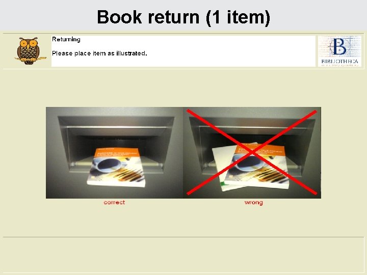 Book return (1 item) 