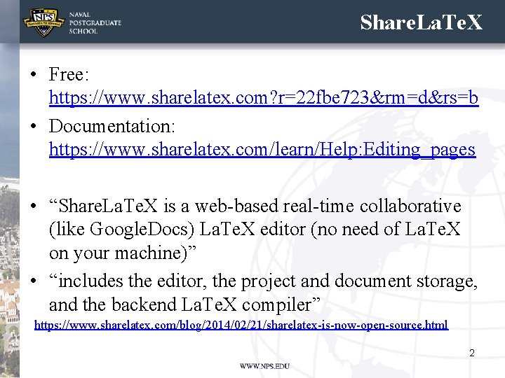 Share. La. Te. X • Free: https: //www. sharelatex. com? r=22 fbe 723&rm=d&rs=b •