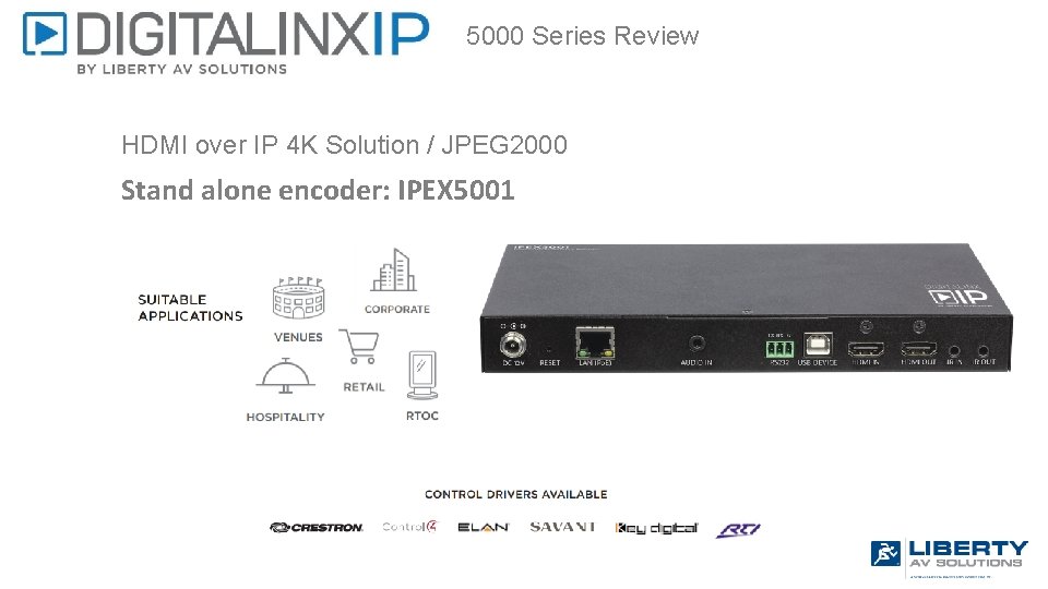 5000 Series Review HDMI over IP 4 K Solution / JPEG 2000 Stand alone