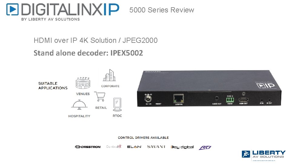 5000 Series Review HDMI over IP 4 K Solution / JPEG 2000 Stand alone