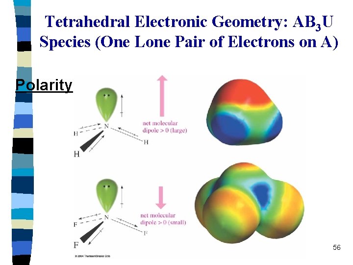 Tetrahedral Electronic Geometry: AB 3 U Species (One Lone Pair of Electrons on A)
