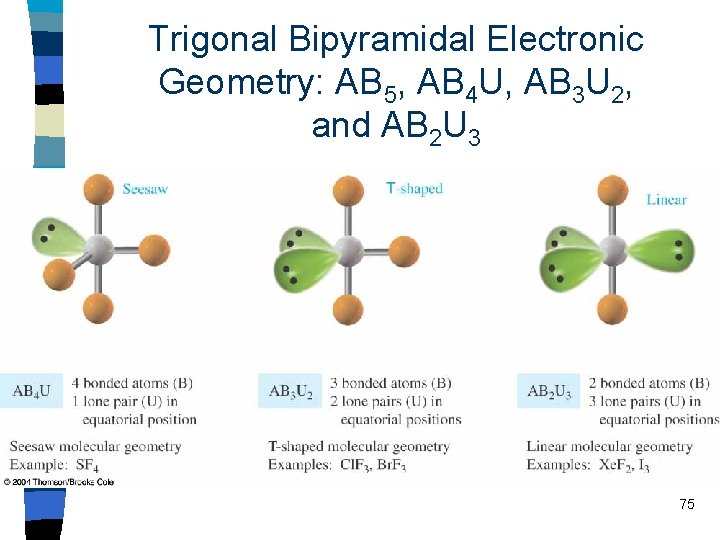Trigonal Bipyramidal Electronic Geometry: AB 5, AB 4 U, AB 3 U 2, and