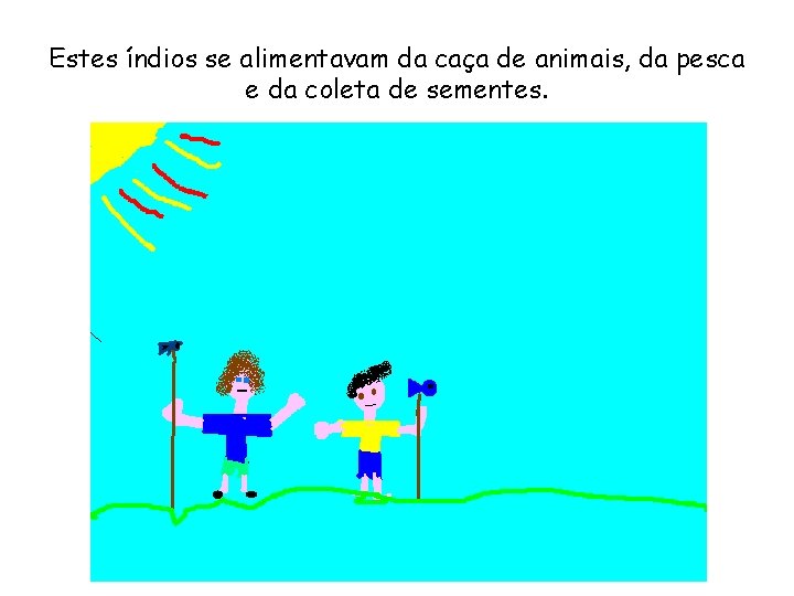 Estes índios se alimentavam da caça de animais, da pesca e da coleta de