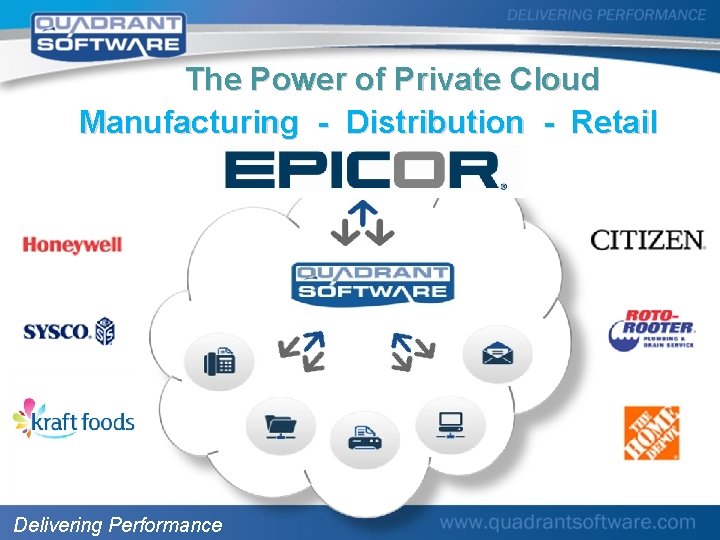The Power of Private Cloud Manufacturing - Distribution - Retail Delivering Performance 