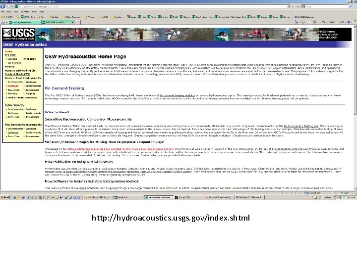 http: //hydroacoustics. usgs. gov/index. shtml 