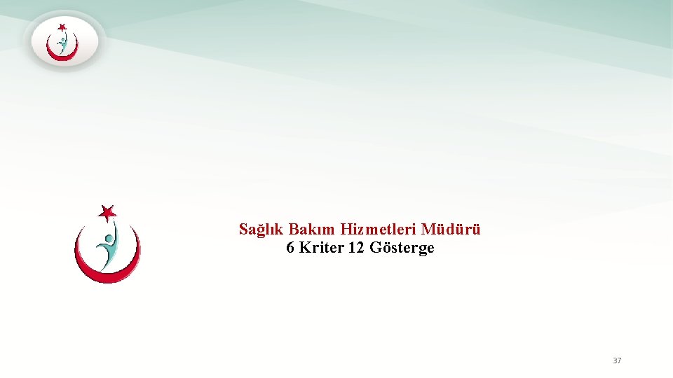 Sağlık Bakım Hizmetleri Müdürü 6 Kriter 12 Gösterge 37 